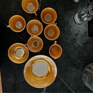 Lot of Fire King Anchor Hocking Peach Lustre Laurel Pattern Dishes